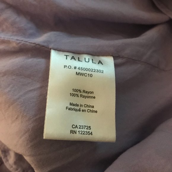 TALULA  Aritzia LILAC/LAVENDER Ulla Sweetheart Ruffle MINI DRESS! Size X-SMALL! - Picture 7 of 7